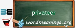 WordMeaning blackboard for privateer